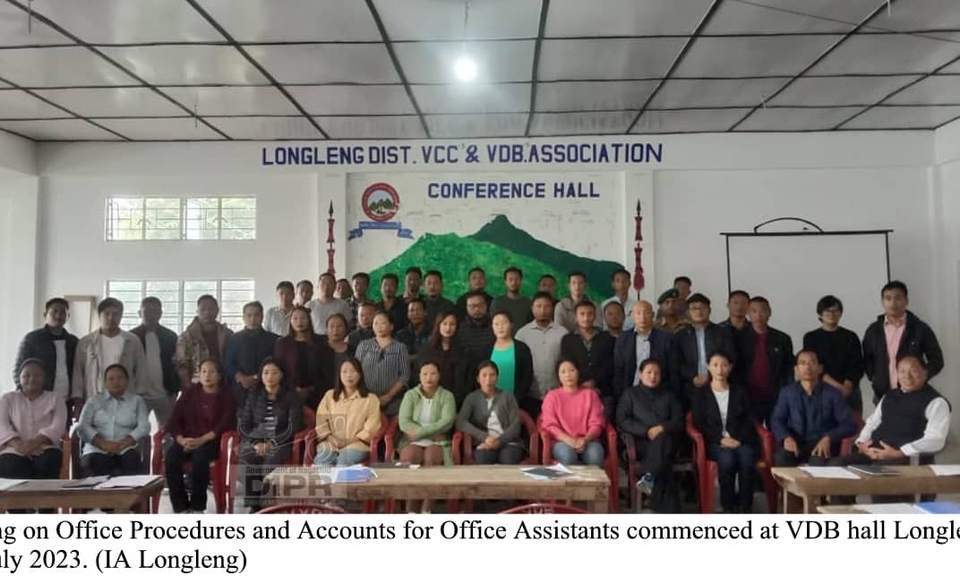 OFFICE PROCEDURE AND ACCOUNTS TRAINING BEGINS IN LONGLENG