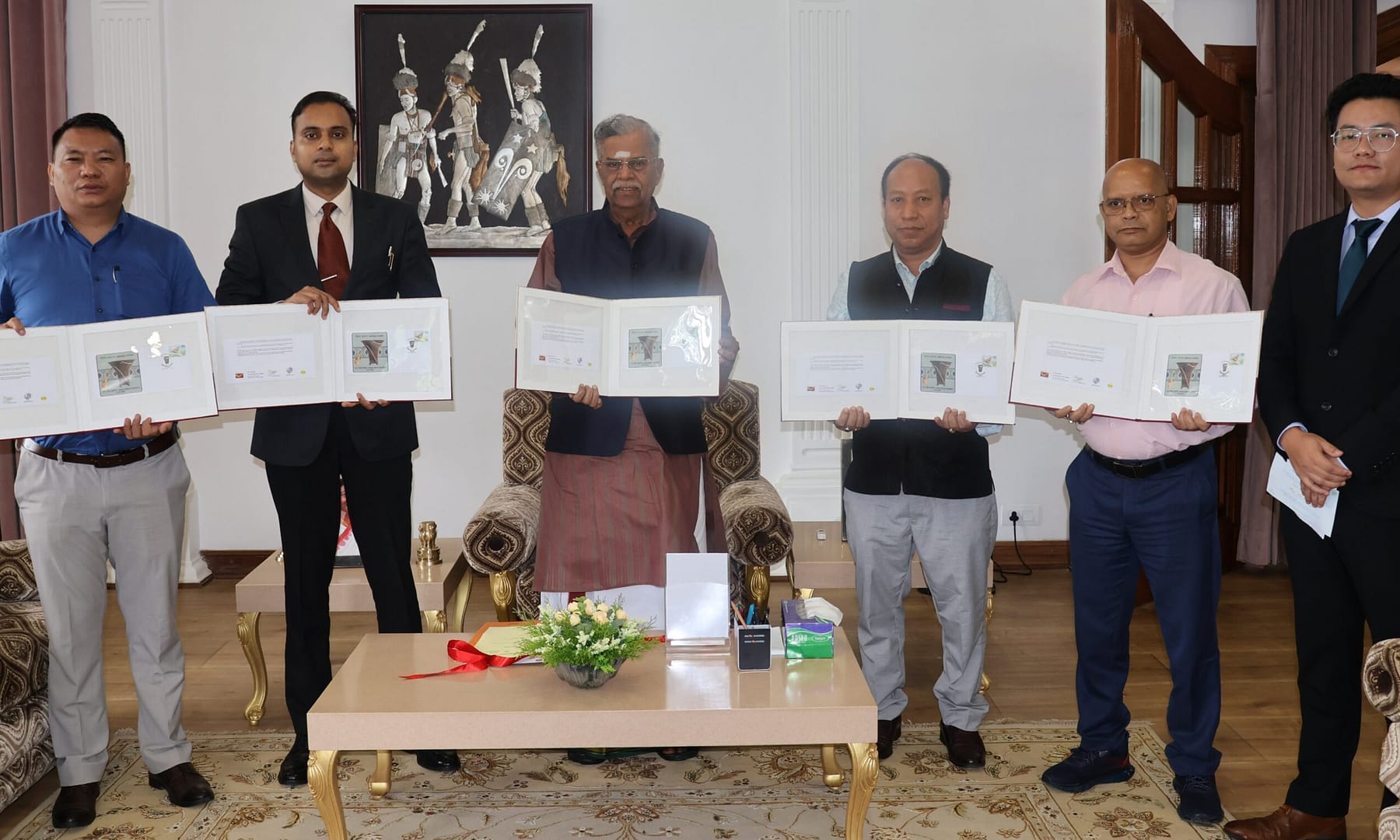 Nagaland Governor releases Special Postal Cover on Naga back basket
