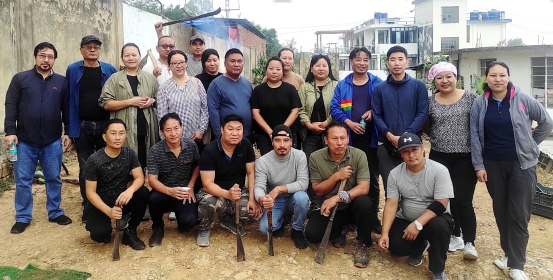 Kohima Press Club conducts a clean-up event at its allotted plot