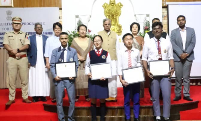 GOVERNOR OF NAGALAND, LA GANESAN FELICITATES THE HSLC & HSSLC TOPPERS