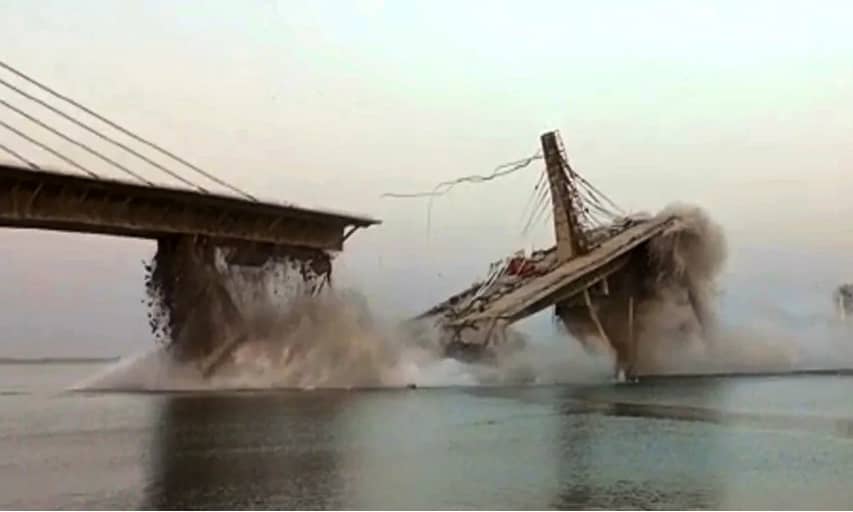 A bridge under construction in India has collapsed – for the second time